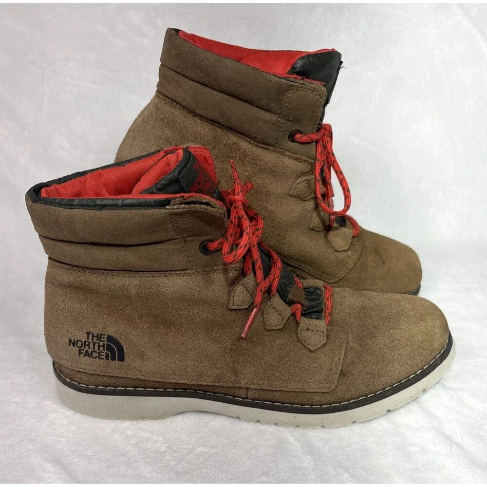 The North Face Heat Seeker Boots Women’s Sz 9 Brown Ballard Roll Down Insulated